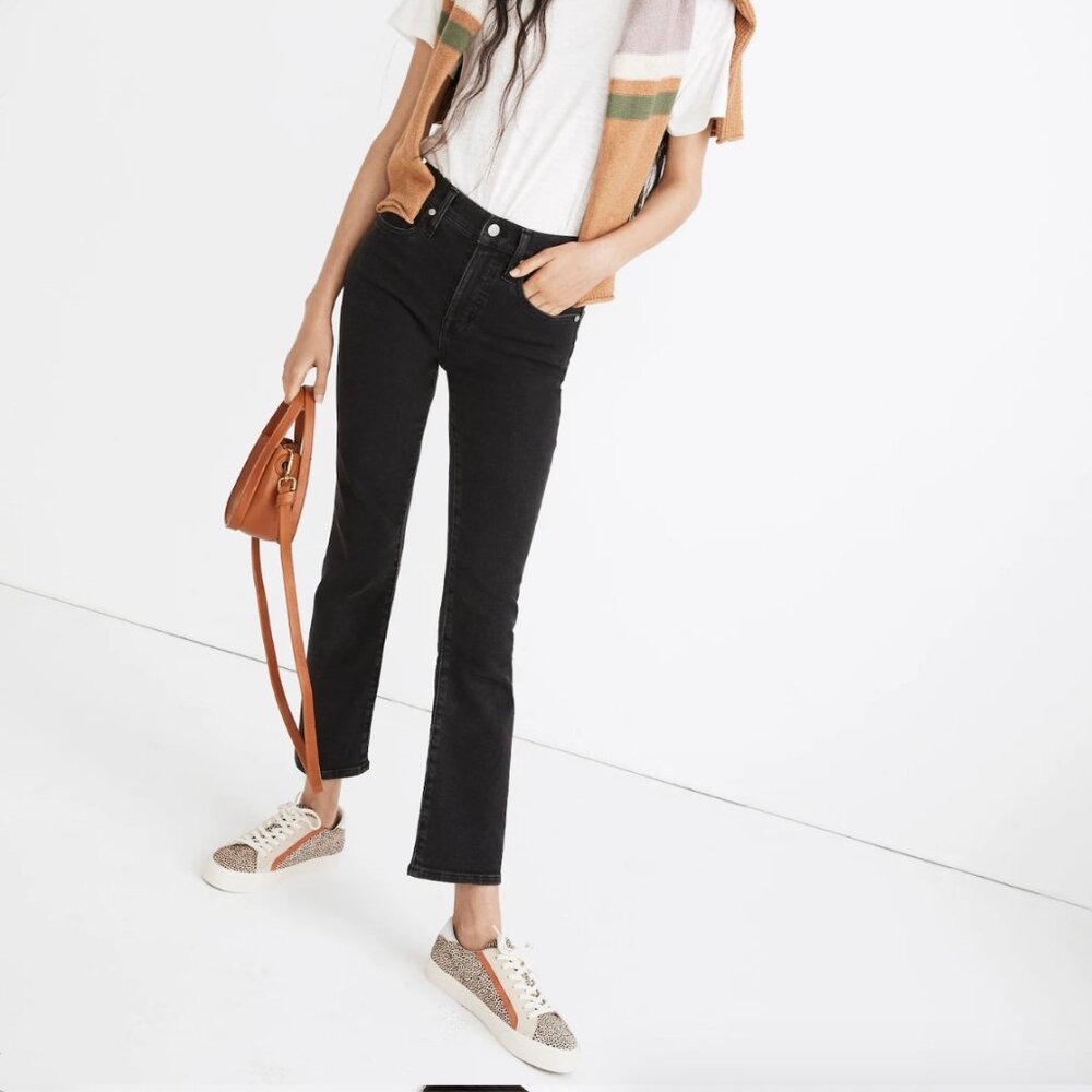 Madewell Black Cali Demi Boot Jean in Starkey Wash - Size 26
